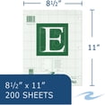 thumbnail image 3 of Roaring Spring Engineering Pad, 12-Pack, 8.5" x 11", 200 Sheets 15# Green Paper, 5x5 Printed Back Enclosed Grid, Top Glued, 3-Hole Punched, Proudly Made in USA, Heavy Backing Board, 3 of 7