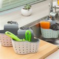 thumbnail image 5 of Double Layer Hanging Sink Bag, Kitchen Soap and Sponge Organizer with Drain Holes, Over Faucet Caddy forBathroom and Kitchen Sink, Adjustable Strap forAny Faucet, 5 of 10