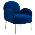 thumbnail image 2 of Modway Transcend Performance Velvet Armchair in Navy, 2 of 8