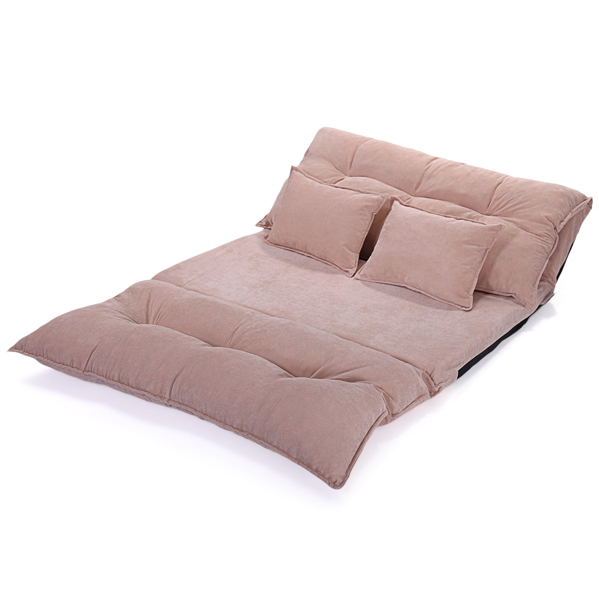 Kepooman Folding Floor Sofa Bed with Pillows, Corduroy Lazy Lounge Couch Chair - Pink Kepooman Folding Floor Sofa Bed with Pillows, Corduroy Lazy Lounge Couch Chair - Pink