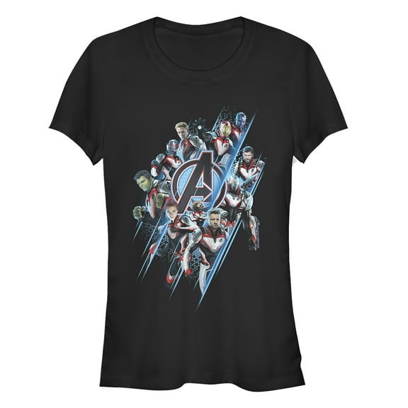 Junior's Marvel Avengers: Endgame Quantum Ready Streak Graphic Tee Black 2X Large