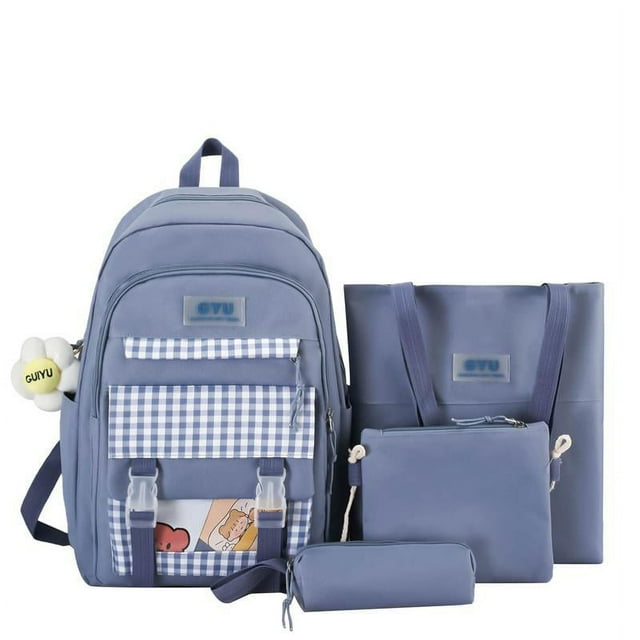 4 In 1 Nylon Waterproof Women Backpack Multi Functional Student School Bag For Girls Large capacity Storage Backpacks Sac à dos scolaire