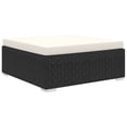 thumbnail image 2 of vidaXL 8 Piece Garden Lounge Set with Cushions Poly Rattan Black, 2 of 5