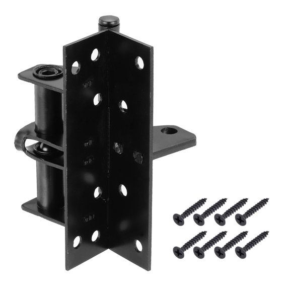 Uxcell 3.94 Inch x 2.4 Inch Self-Closing Door Hinges, Steel Interior Door Hinge with 8 Screws for Bedroom Bathroom Kitchen Cabinet Hinges, Black