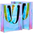 thumbnail image 6 of PTOOTP Pvc Holographic Tote Bags Men Shopping Travel 2Pcs 16In X 13.4In X 4.7In, 6 of 8