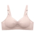 thumbnail image 1 of PEASKJP Women's Pullover Bra Thin Soft Comfy Daily Bras, Gray S, 1 of 3