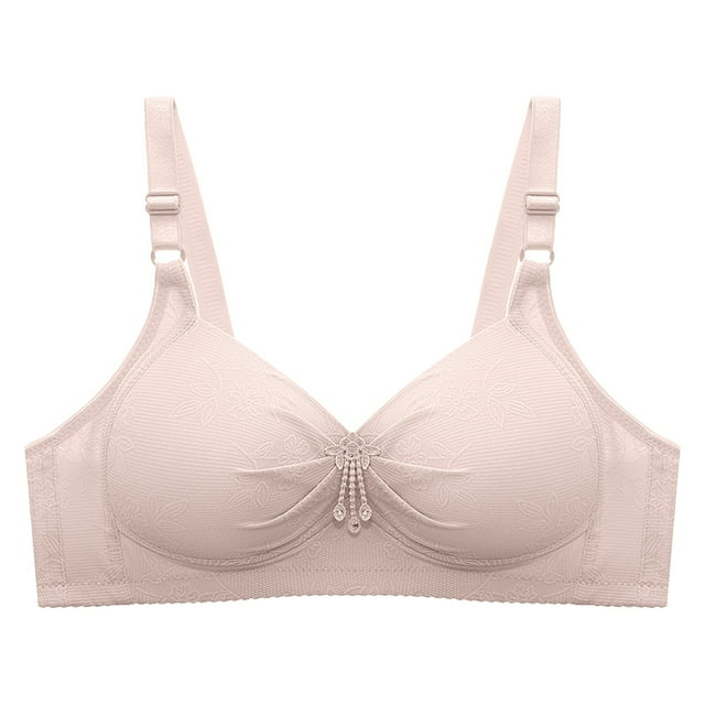 PEASKJP Women's Pullover Bra Thin Soft Comfy Daily Bras, Gray S