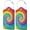 Tie-dye, variant on American Flag Luggage Tags for Suitcases Set of 2 Leather Stainless Steel Loop Label Tag for Travel Bag