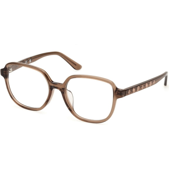 Eyeglasses Guess GU 50154 -D Asian fit 048 Shiny Dark Brown /