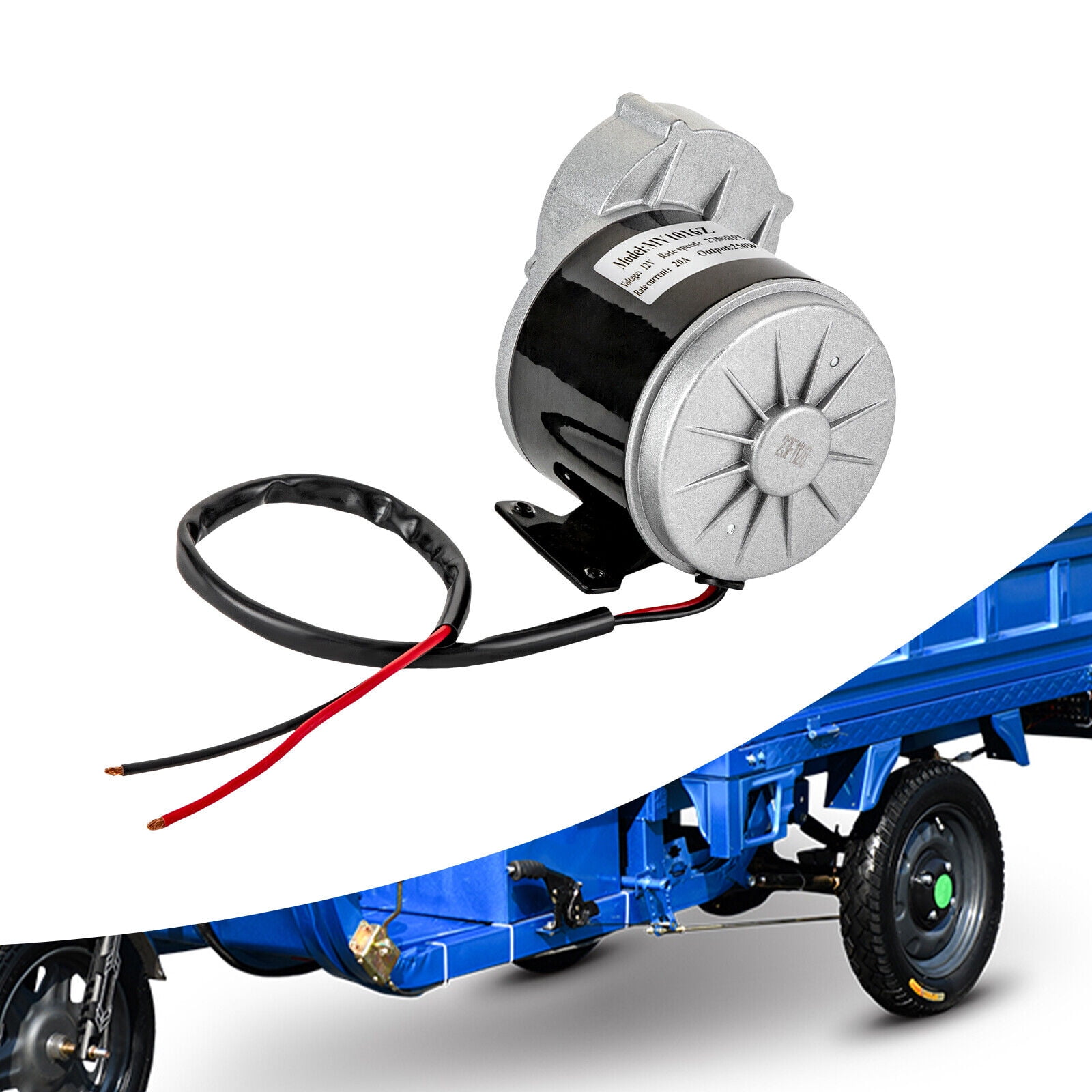 12 Volt DC 250 Watt Gear Reduction Electric Vehicle Geared Motor Electric Brushed Bicycle Bike Scooter Gear Reduction Motors for Small Electric Vehicles, Mopeds, Mini Bikes