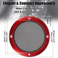 thumbnail image 4 of 2uds 3" Rojo Coche Audio Altavoz Funda Malla Subwoofer Rejilla Bocina Protector, 4 of 7