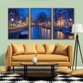 thumbnail image 4 of IDEA4WALL 3 Piece Framed Canvas Wall Art for Living Room, Bedroom Italy City Landscape Canvas Prints for Modern Home Decoration Ready to Hang, 4 of 4