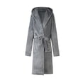 thumbnail image 1 of Daeful Peignoir Portefeuille pour Homme Couleur Unie Vêtement de Nuit Chandail à Capuchon de Nuit Confortable Robe de Chambre Gris m, 1 of 2