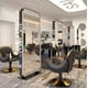thumbnail image 4 of High end hair salon mirror table, hair cutting mirror, full body illuminated, double-sided floor mirror My Lux Decor Round, 4 of 29