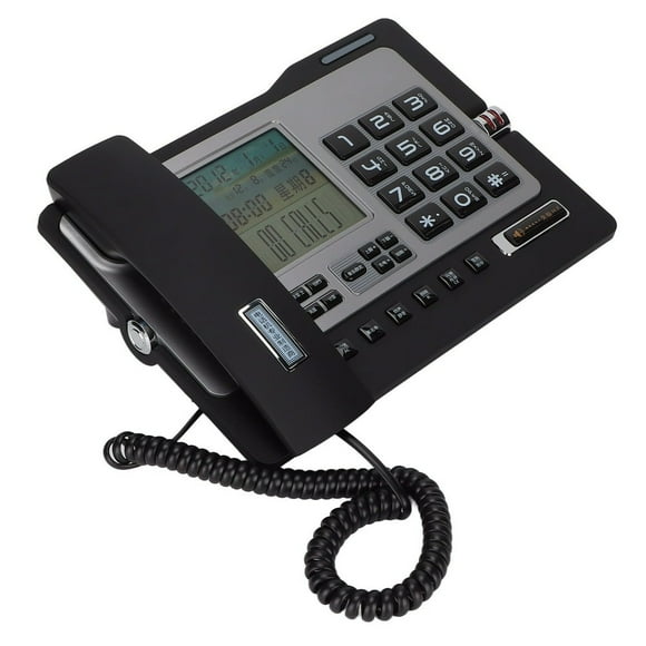 HLONK Téléphone Fixe Filaire avec Identification de l'Appelant, Mains Libres, Fonction Vocale Silencieuse, Téléphone Filaire pour Maison, Bureau, Hôtel, Centre d'Appels