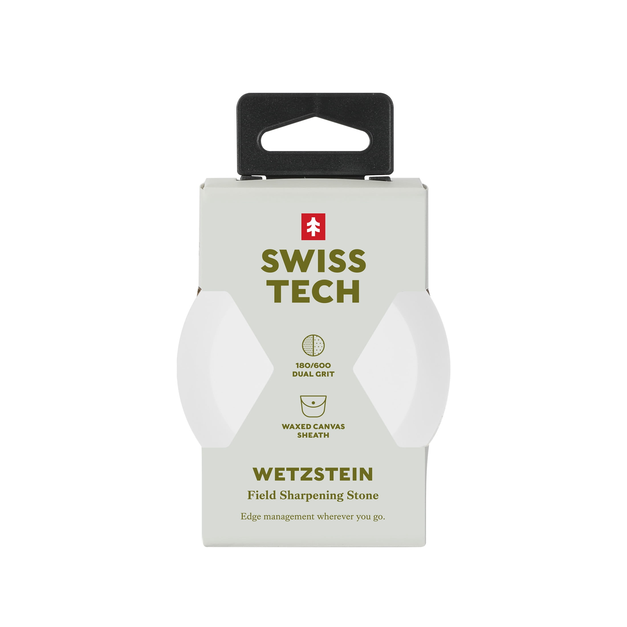 Swiss Tech Dual-Grit 2-Stage Sharpening Puck for Axes, Knives, and Blades