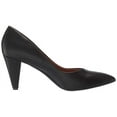 thumbnail image 4 of Lust For Life Moxxie Black Nappa Mid Heel Fashion Slip On Pointed Toe Pumps (Black, 9), 4 of 8