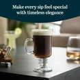 thumbnail image 2 of Libbey Irish Coffee Glasses, Elegant Raised Rim Latte Mugs, Dishwasher Safe Glass Irish Coffee Mugs Set of 4 for Milkshakes, Smoothies and More, 2 of 5