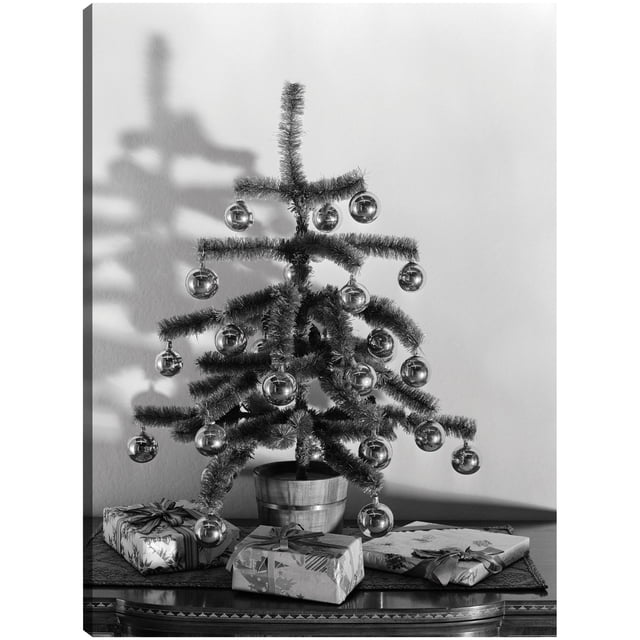 Cuadro Decorativo - Árbol de navidad de los años 40 Jr Impresión en canvas, estrechado.