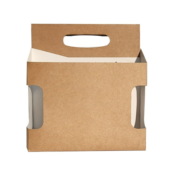150ct 6pk Cardboard Carrier | Kraft with Special Die Cut Cardboard 12oz Bottle Carrier