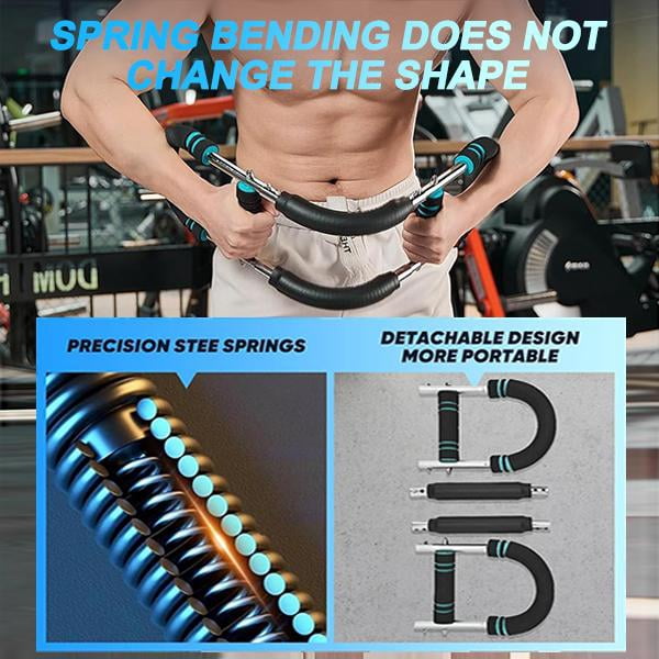 Twister Arm Trainer, Adjustable Power Twister Bar, Chest Shoulder Arm Workout Equipment, Portable Detachable Upper Body Fitness Machine for Home & Gym