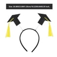 thumbnail image 2 of STRANDCHIC 2Pcs Graduation Party Hair Band Black Plastic Hair Hoops for Festive Looks, 2 of 8