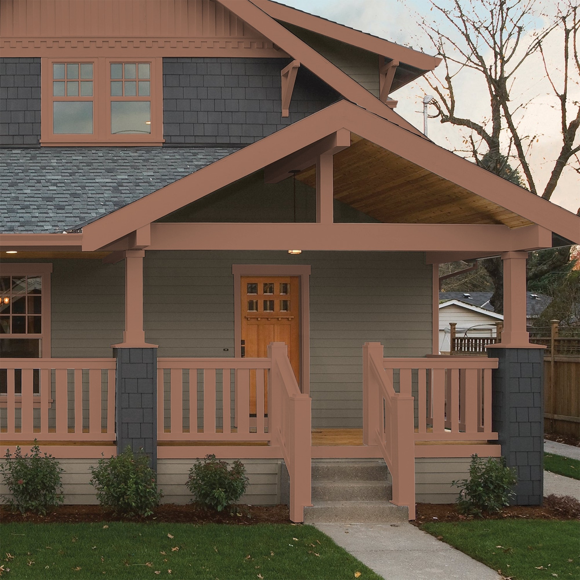 Glidden HEP Prairie Fire / Beige Semi-Gloss Exterior Paint with Primer, 1 Quart