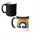thumbnail image 1 of Heat Sensitive Color Changing Mug with Rainbow Pride Design - "I'M Gay!" Reveal Ceramic Coffee Cup - Lgbtq+ Expressive Drinkware - Fun Surprise Heat Activated Magic Mug Gift 1 Cup, 1 of 8