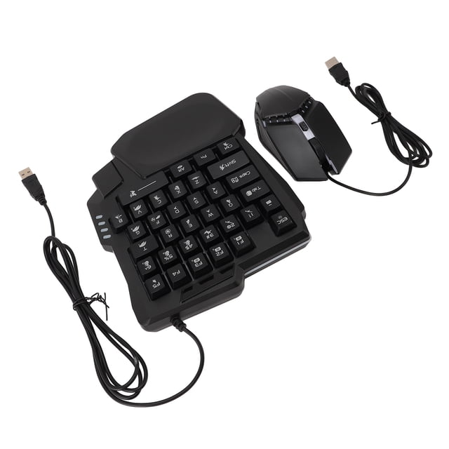 Mobile Game Keyboard Mouse Converter, High Sensitivity One Hand Gaming Mouse Keyboard with Recoil Control for