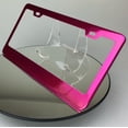 thumbnail image 2 of Regular Style Powder Coated Candy Pink Stainless Steel License Plate Frame, 2 of 4