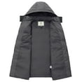thumbnail image 3 of WenVen Women's Puffer Jacket Warm Winter Coat Hooded Insulated Jacket Charcoal S, 3 of 8