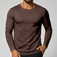 thumbnail image 4 of Hvogkswy Compression Shirt Men, Crew Neck Dry Workout Base Layer Undershirt Thin Stretchy Slim Comfy Long Sleeve Tops, 4 of 8