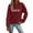 Wine, variant on Atogsazn Womens Hoodies Casual Long Sleeve Letter Printed Hooded Sweatshirt Fall Loose Pullover Tops Clothing Khaki XXXL Fashion