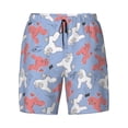 thumbnail image 4 of Lsque Mens Swim Trunks Cartoon Poodle Dog Pattern - Bathing Suit Compression Liner - Beach Swim Shorts Swimwear - (S-3XL) - Stretch Quick Dry -X-Large, 4 of 9