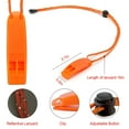 thumbnail image 2 of Zshan 6pcs Safety Rescue Whistle with Adjustable Reflective Lanyard Emergency Plastic Whistle Ocean Whistle, 2 of 5