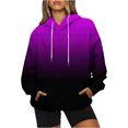 thumbnail image 7 of QUINDOS Womens Hoodies Plus Size Drop Shoulder Sweatshirts Women Casual Gradient Color Long Sleeve Crew Neck Pullover Tops, 7 of 7