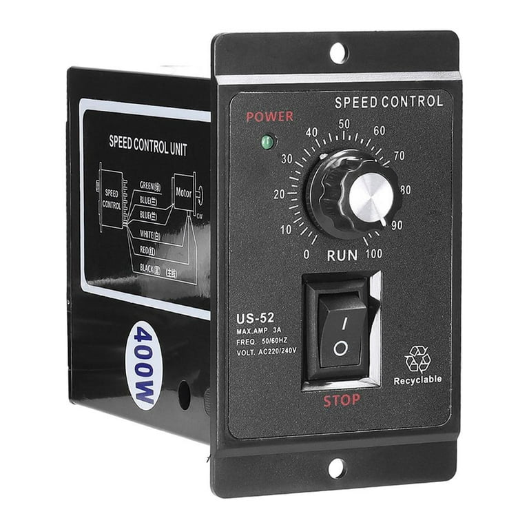 Motor Controller,220V 40W Motor Controller, PWM Brushed Motor Control,  Variable Control with Control Switch
