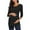 Black, variant on Olyvenn Stylish Women's Maternity Tops 3/4 Sleeve Round Neck Front Pleat Peplum Tunic Top Pregnancy Shirts Loungewear Loose Blouse Black 8