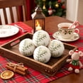 thumbnail image 2 of Leodye 1PCS Cotton Christmas Ball Pendant, Hanging Ornament for Xmas Tree and Indoor Holiday Scene Decoration -2.2 Inch, 2 of 6