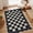 Black White, variant on ZACOO 2'x6' Easy Jute Print Runner Rug, Scalloped Border Checkerboard Machine Washable Ultra‑Thin Non‑Slip Carpet for Hallway Entryway Kitchen, Black Coffee