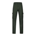 thumbnail image 3 of JHLZHS Khaki Pants Mens Stretch Joggers Men's Overalls Pants Pants Outdoor Elastic Loose Soft Pants Spring and Autumn Pants Compression Pants Men Football Navy Blue, 3 of 9