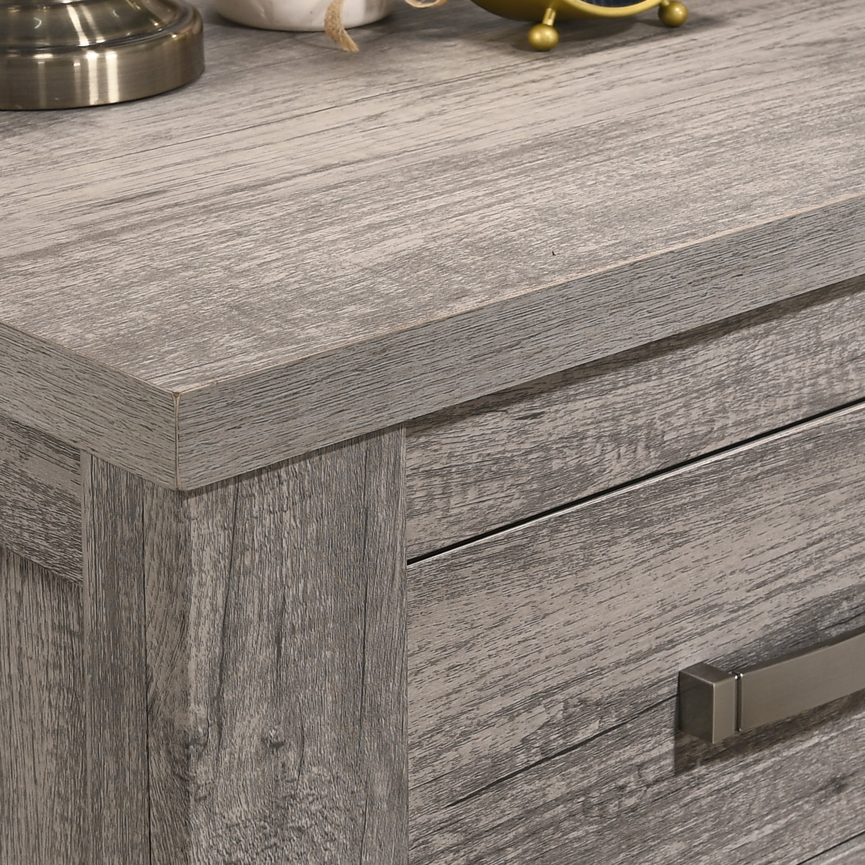Floren Contemporary Weathered Gray Wood 6-Drawer Dresser - Walmart.com