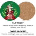 thumbnail image 6 of SKYSONIC Round Drink Coasters 6 Pcs Cute Unicorn Santa with Scarf on Christmas Absorbent Ceramic Coaster with Cork Base for Coffee Cups for Home Decor, 6 of 6