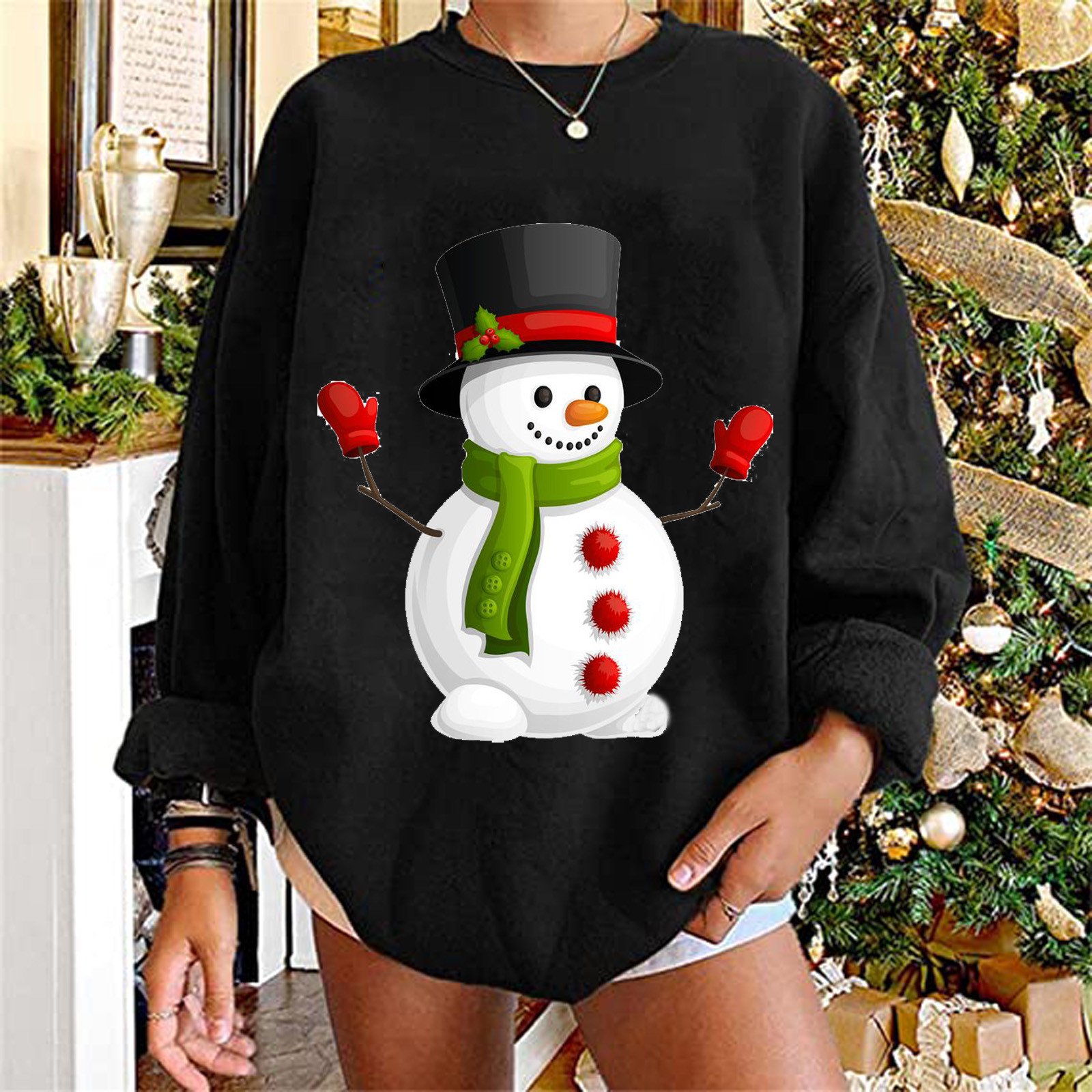 jovati Oversized Crewneck Sweatshirt Women Christmas Sweatshirt For Women  Oversized Graphic Fashion Casual Crewneck Long Sleeve Pullover Sweatshirt  Tops Shirt Blouse | Walmart Canada