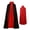 Red, variant on Halloween Vampire Cloak Costume - Adult Halloween Costume - Double-sided Standing Collar Cloak in Black and Red