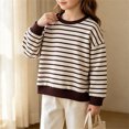 thumbnail image 5 of fatyb Sweatshirt for Toddler Cotton Striped Long Sleeve Boys Girls Crewneck Tops Kids Fashion Clothes, 5 of 6