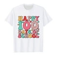 thumbnail image 4 of 100 Days Of School Shirt Girls Cartoon Print Short Sleeve Crew Neck Comfortable Preppy Tops Tee for Boys & Girls 3-4 Years, 4 of 4