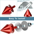 thumbnail image 3 of Rolling Gears Jdm Bumper Quick Release Front Rear Bumper Fasteners Spike 4 Piece (Red) 8 X O-Ring, 3 of 4