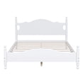 thumbnail image 5 of Furvclv Full/Queen Wood House Bed, Easy Assembly, Platform Bed, No Box Spring Needed, Wooden Slat Mattress Foundation, Retro Style Platform Bed, 5 of 9
