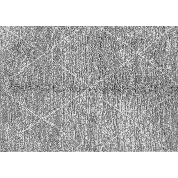 Ahgly Company Indoor Rectangle Abstract Gray Modern Area Rugs, 7' x 9'